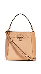 Tory Burch Women's Mcgraw Small Bucket Bag, Tiramisu,, used for sale  Delivered anywhere in USA 