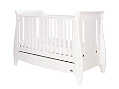 Used, Tutti Bambini Lucas Space Saver Sleigh Cot Bed with for sale  Delivered anywhere in UK