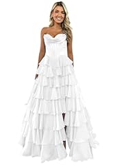 Shsureve ruffle prom for sale  Delivered anywhere in USA 