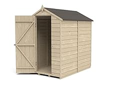 Forest Garden Overlap Pressure Treated 6x4 Apex Shed for sale  Delivered anywhere in UK