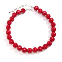 Chunky red beaded for sale  Delivered anywhere in USA 