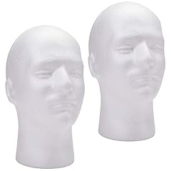 Foraineam 2 Pack Male Styrofoam Head 11 Inch Man Mannequin for sale  Delivered anywhere in USA 