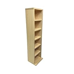 Oypla 6 Tier Beech Wooden CD DVD Game Book Shelf Storage for sale  Delivered anywhere in UK