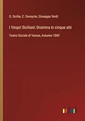 Vespri siciliani dramma usato  Spedito ovunque in Italia 
