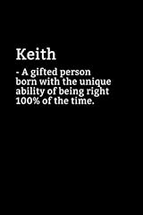 Keith definition notebook for sale  Delivered anywhere in UK