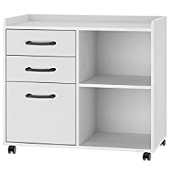 Rolanstar File Cabinet 3-Drawers, Mobile Lateral Filing for sale  Delivered anywhere in USA 