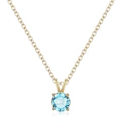 Aquamarine necklace 14k for sale  Delivered anywhere in USA 