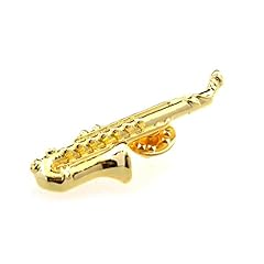 Vcufflinks gold saxophone for sale  Delivered anywhere in Ireland