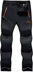 TACVASEN Winter Trousers Mens Waterproof Softshell, used for sale  Delivered anywhere in UK