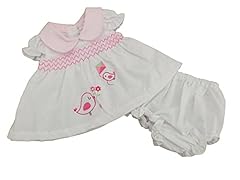BNWT Tiny Baby Girls Premature Preemie White Smocked for sale  Delivered anywhere in UK
