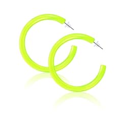 Yellow hoop earrings for sale  Delivered anywhere in UK
