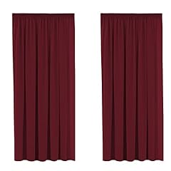 Blackout burgundy curtains for sale  Delivered anywhere in UK