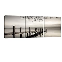 Pyradecor Peace Large Modern 3 Panels B & W Gallery for sale  Delivered anywhere in Canada