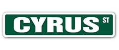 Cyrus street sign for sale  Delivered anywhere in UK