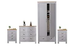 Kingwudo grey bedroom for sale  Delivered anywhere in Ireland