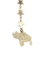 Gold Map of Venezuela Pendant Necklace 18K Gold Plated for sale  Delivered anywhere in USA 