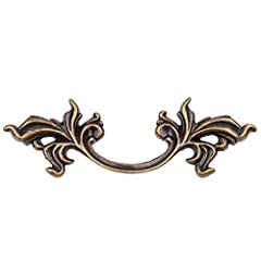 French Provincial Antique Brass Grape Leaf Drawer Pull for sale  Delivered anywhere in USA 