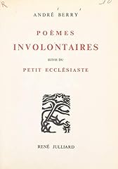 Poèmes involontaires recueil d'occasion  Livré partout en France