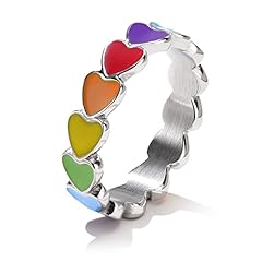 Mprainbow enamel heart for sale  Delivered anywhere in USA 