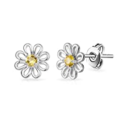 Used, Daisy Stud Earrings Created with Zircondia® Crystals for sale  Delivered anywhere in UK