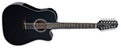 Takamine G Series GD30CE-12 Dreadnought 12-String Acoustic-Electric Guitar Black for sale  Delivered anywhere in Canada