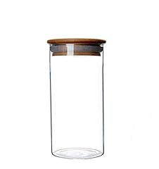 2Pcs 350ML Clear Glass Bamboo Wooden Lid Sealed Tank for sale  Delivered anywhere in Canada