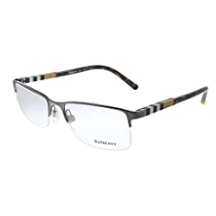 Burberry BE 1282 1008 Brushed Gunmetal Metal Semi-Rimless for sale  Delivered anywhere in USA 