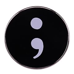 Semicolon lapel pin for sale  Delivered anywhere in Ireland