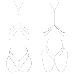 Jerywe 4pcs körperketten gebraucht kaufen  Wird an jeden Ort in Deutschland