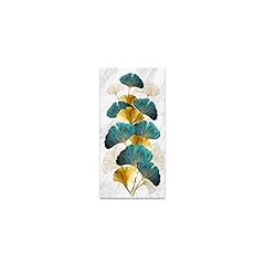 Blue Green Yellow Gold Plant Leaf Abstract Poster Nordic for sale  Delivered anywhere in Canada