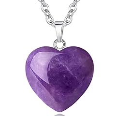 Amethyst Necklace Healing Crystals Necklace Heart Love for sale  Delivered anywhere in USA 