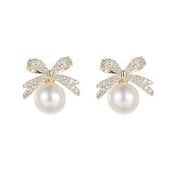 Pearl rhinestone bow for sale  Delivered anywhere in USA 