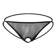 Men's Sexy Low Waist Sheer Transparent Underwear Underpants See Through Breathable Bikihi Briefs Mini Ice Silk Tong, Black, X-Large for sale  Delivered anywhere in Canada