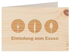 Holzgrußkarte einladung zum gebraucht kaufen  Wird an jeden Ort in Deutschland