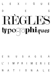 Lexique règles typographiques d'occasion  Livré partout en France