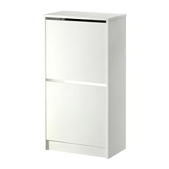 Ikea BISSA - Shoe cabinet with 2 compartments, white, used for sale  Delivered anywhere in UK