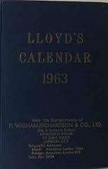 Lloyd calendar 1963 for sale  Delivered anywhere in USA 