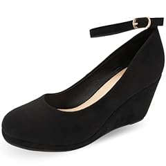Black wedge shoes for sale  Delivered anywhere in UK