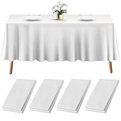 White plastic tablecloth for sale  Delivered anywhere in USA 