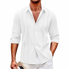 Mens button cuban for sale  Delivered anywhere in USA 