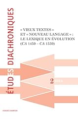 Revue études diachroniques d'occasion  Livré partout en France