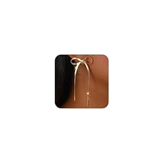 Gold bow earrings for sale  Delivered anywhere in USA 