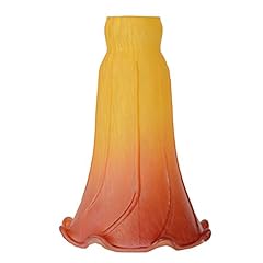 Peach & Yellow Glass Lily Lamp Replacement 4.5" Wide for sale  Delivered anywhere in USA 
