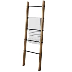 MyGift Rustic Burnt Wood Throw Quilt Blanket Ladder for sale  Delivered anywhere in USA 