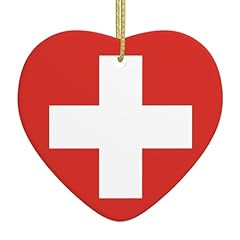 Swiss flag ceramic for sale  Delivered anywhere in USA 