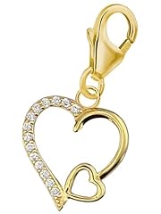 Zirkonia herz charm gebraucht kaufen  Wird an jeden Ort in Deutschland