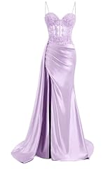 Lilac satin mermaid for sale  Delivered anywhere in USA 