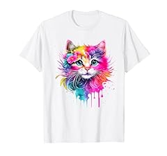 Rainbow cat watercolor for sale  Delivered anywhere in USA 