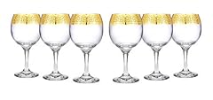 Gold rimmed wine for sale  Delivered anywhere in UK