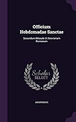 Officium hebdomadae sanctae for sale  Delivered anywhere in USA 